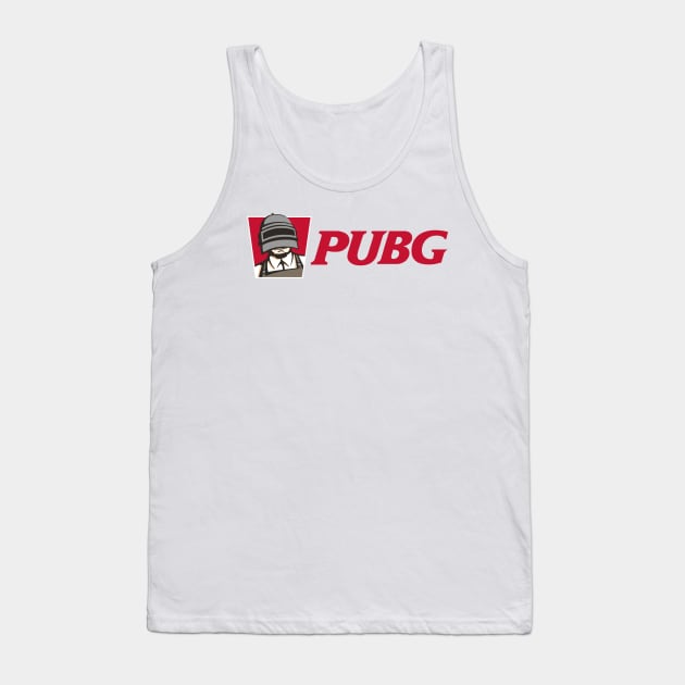 PUBG Chicken white background Tank Top by KingM